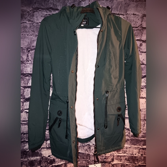 NWT Yusiman Fleece Lined Jacket sz Medium - Picture 2 of 3